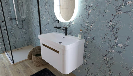 Ovalno LED ogledalo SAT Fusion 54x94 cm s osvijetljenim prozirnim okvirom i senzorskim upravljanjem