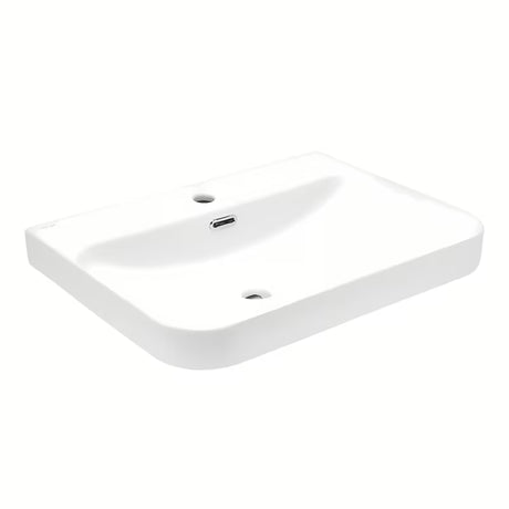 Umivaonik za Kupaonski Ormarić SAT Fusion od keramike u mat bijeloj boji s otvorom pro slavinu i preljevom