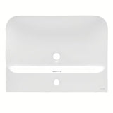 Umivaonik za Kupaonski Ormarić SAT Fusion od keramike u mat bijeloj boji s otvorom pro slavinu i preljevom