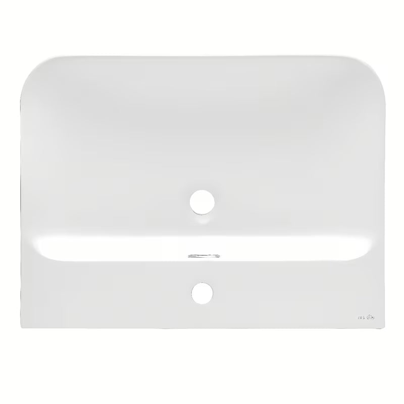 Umivaonik za Kupaonski Ormarić SAT Fusion od keramike u mat bijeloj boji s otvorom pro slavinu i preljevom