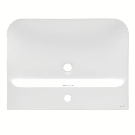 Umivaonik za Kupaonski Ormarić SAT Fusion od keramike u mat bijeloj boji s otvorom pro slavinu i preljevom