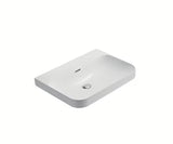 Umivaonik za Kupaonski Ormarić SAT Fusion od keramike u mat bijeloj boji s otvorom pro slavinu i preljevom