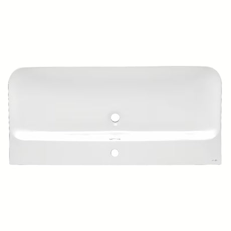 Bijeli sjajni keramički umivaonik za kupaonski ormarić SAT Fusion 100,6x46,3 cm sa središnjim otvorom i preljevom.