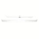 Bijeli sjajni keramički umivaonik za kupaonski ormarić SAT Fusion 100,6x46,3 cm sa središnjim otvorom i preljevom.