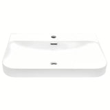 Bijeli keramički umivaonik za kupaonski ormarić SAT Fusion 60,5x46,3 cm s otvorom pro slavinu u sredini