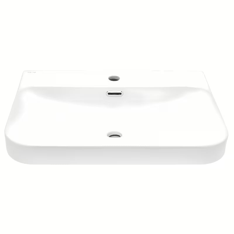 Bijeli keramički umivaonik za kupaonski ormarić SAT Fusion 60,5x46,3 cm s otvorom pro slavinu u sredini