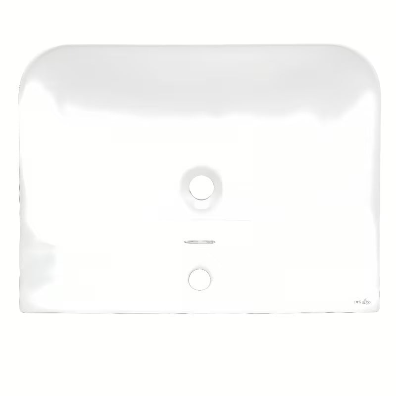 Bijeli keramički umivaonik za kupaonski ormarić SAT Fusion 60,5x46,3 cm s otvorom pro slavinu u sredini