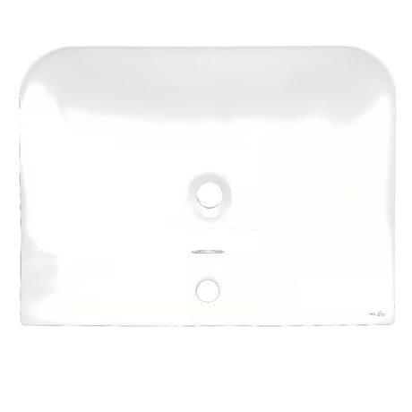 Bijeli keramički umivaonik za kupaonski ormarić SAT Fusion 60,5x46,3 cm s otvorom pro slavinu u sredini