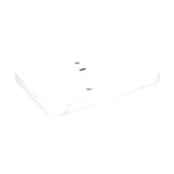 Bijeli sjajni keramički umivaonik za kupaonski ormarić SAT Fusion s preljevom i središnjim otvorom pro slavinu.