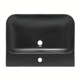 Namještajni keramički umivaonik SAT Fusion 60,5x46,3 cm u mat crnoj boji s preljevom