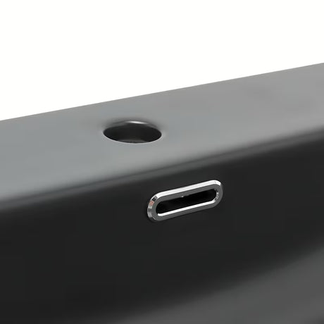 Namještajni keramički umivaonik SAT Fusion 60,5x46,3 cm u mat crnoj boji s preljevom