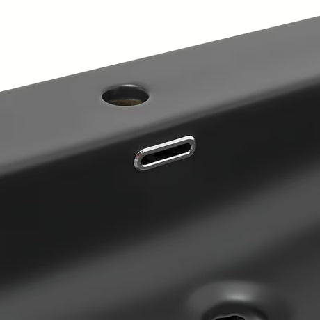 Keramički umivaonik za kupaonski ormarić SAT Fusion u mat crnoj boji s otvorom pro slavinu u sredini