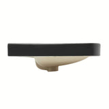 Keramički umivaonik za kupaonski ormarić SAT Fusion u mat crnoj boji s otvorom pro slavinu u sredini