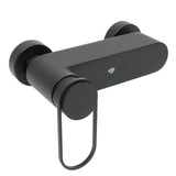 Zidna jednoručna baterija miješalica za tuš SAT Fusion u mat crnoj boji