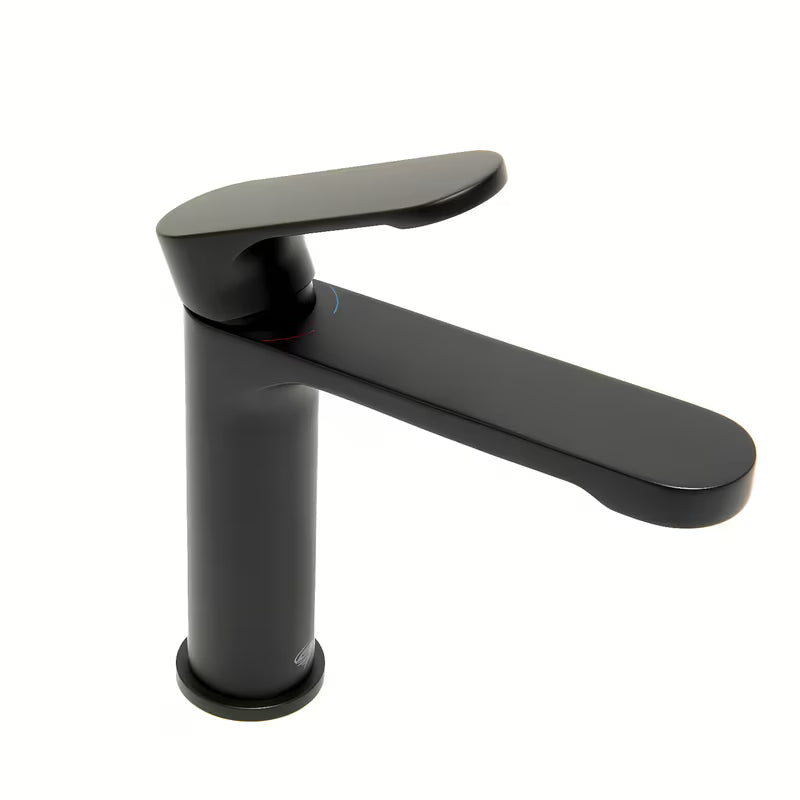 Miješalica za Umivaonik SAT Fusion u mat crnoj izvedbi bez odvoda sa zamjenjivom ručicom.