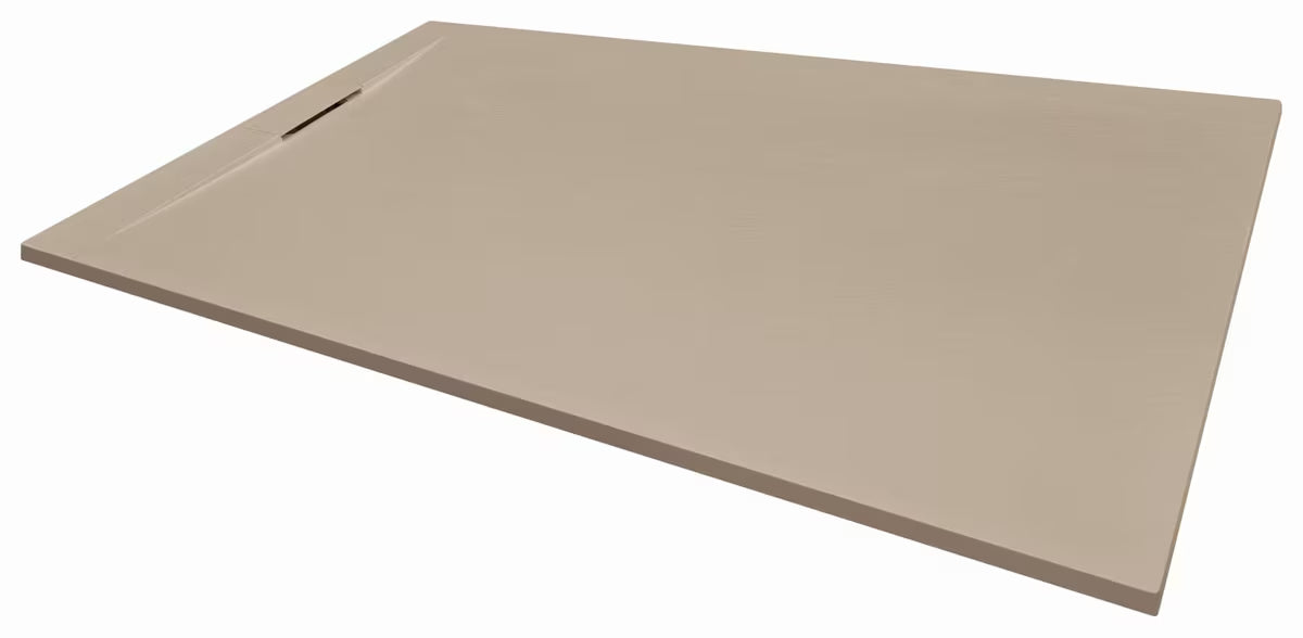 Pravokutna tuš kada SAT Fusion 100x90 cm od lijevanog mramora u boji moka