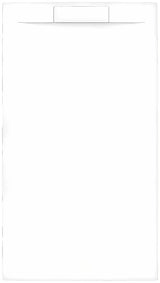 Obdélníková sprchová vanička SAT Fusion 120x90 cm z litého mramoru v barvě blanco