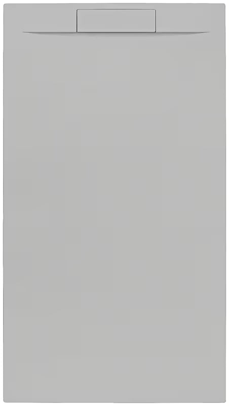 Siva pravokutna tuš kada SAT Fusion 140x90 cm od lijevanog mramora, niske visine