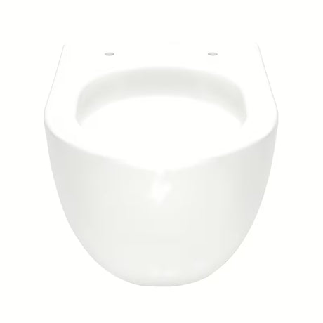 Bijeli viseća WC školjka SAT Fusion s vrtložnim ispiranjem i sjedalom soft Close sa skrivenim pričvršćenjem.