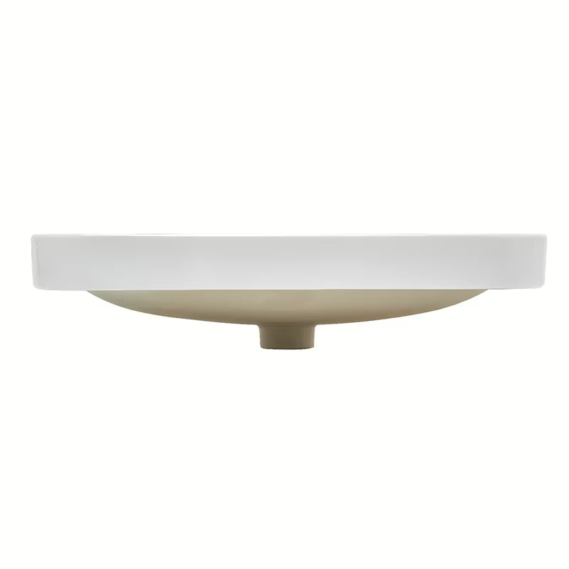 Bijeli keramički umivaonik za kupaonski ormarić SAT Fusion 60,5x46,3 cm s otvorom pro slavinu u sredini