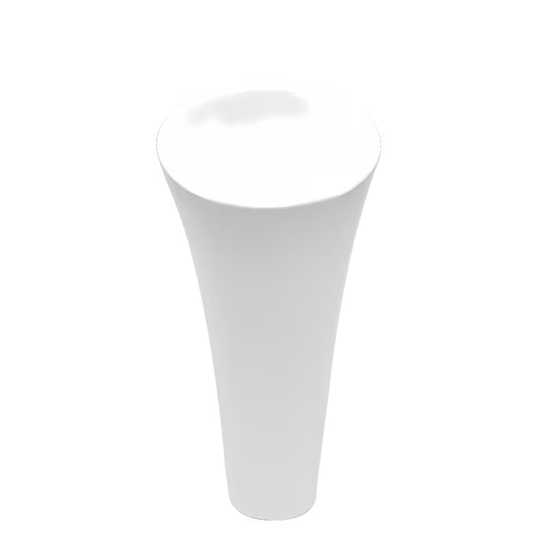 Samostojeći  keramički umivaonik SAT Fusion u bijeloj boji, promjera 42,5 cm i visine 95 cm.