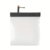 Viseća kupaonski ormarić SAT Fusion s umivaonikom u mat bijeloj boji sa zaobljenim kutovima