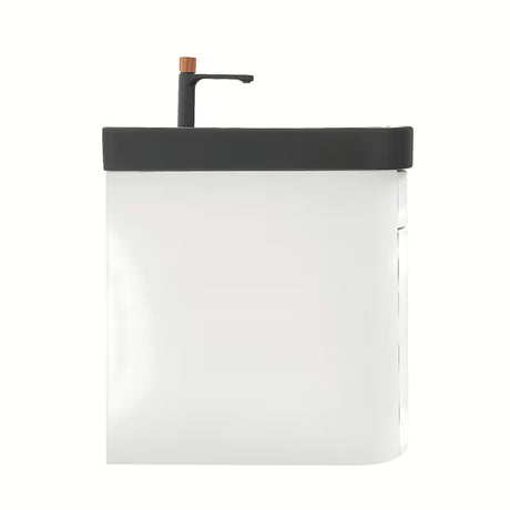 Viseća kupaonski ormarić SAT Fusion s umivaonikom u mat bijeloj boji sa zaobljenim kutovima