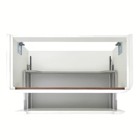 Viseća ormarić s umivaonikom SAT Fusion u mat bijeloj izvedbi sa zaobljenim kutovima