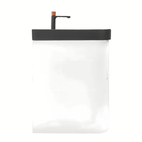 Viseća kupaonski ormarić SAT Fusion s umivaonikom u mat bijeloj boji s dvije ladice