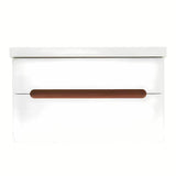 Viseća kupaonski ormarić SAT Fusion s keramičkim umivaonikom u mat bijeloj boji