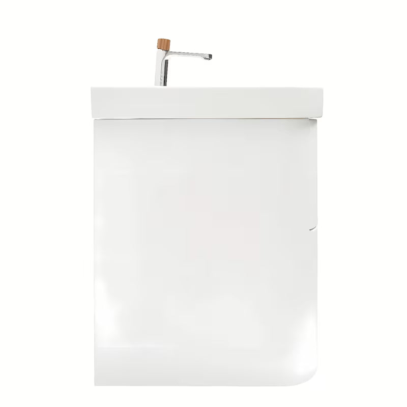 Viseća ormarić s umivaonikom SAT Fusion 97,5x53x45 cm u mat bijeloj s miješalicom bez odvoda