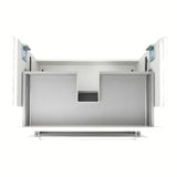 Viseća kupaonski ormarić s umivaonikom SAT Fusion u mat bijeloj boji s dvije ladice.