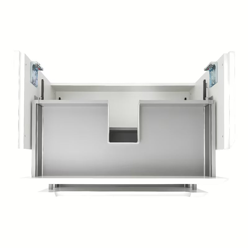 Viseća kupaonski ormarić s umivaonikom SAT Fusion u mat bijeloj boji s dvije ladice.