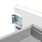 Viseća kupaonski ormarić s umivaonikom SAT Fusion u mat bijeloj boji s dvije ladice.