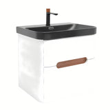 Viseća ormarić s umivaonikom SAT Fusion u mat bijeloj boji s dvije ladice