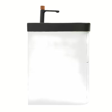 Viseća ormarić s umivaonikom SAT Fusion u mat bijeloj boji s dvije ladice