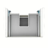 Viseća ormarić s namještajskim umivaonikom SAT Fusion u mat bijeloj boji s dvije ladice