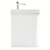 Viseća ormarić s umivaonikom SAT Fusion u mat bijeloj boji s dvije ladice