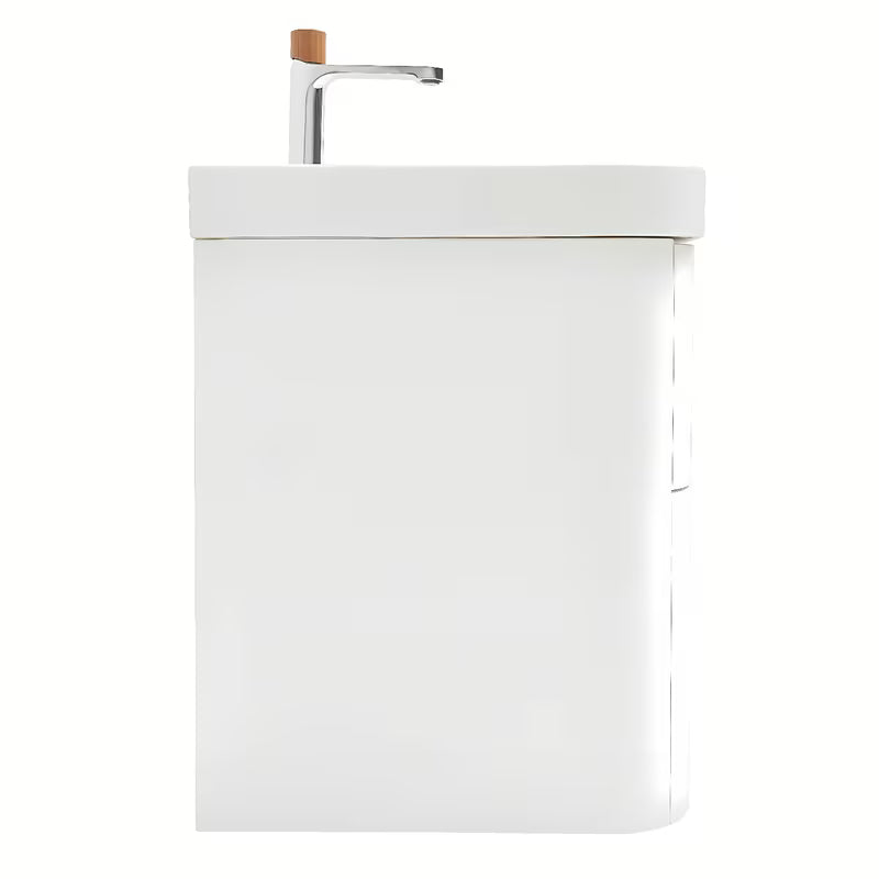 Viseća ormarić s umivaonikom SAT Fusion u mat bijeloj boji s dvije ladice