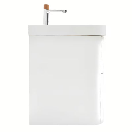 Viseća ormarić s umivaonikom SAT Fusion u mat bijeloj boji s dvije ladice