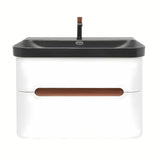 Viseća kupaonski ormarić SAT Fusion s umivaonikom u mat bijeloj izvedbi sa zaobljenim kutovima