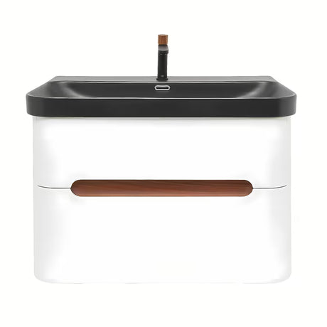 Viseća kupaonski ormarić SAT Fusion s umivaonikom u mat bijeloj izvedbi sa zaobljenim kutovima