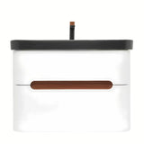 Viseća kupaonski ormarić SAT Fusion s umivaonikom u mat bijeloj izvedbi sa zaobljenim kutovima