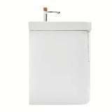 Viseća ormarić s umivaonikom SAT Fusion u mat bijeloj boji s dvije ladice