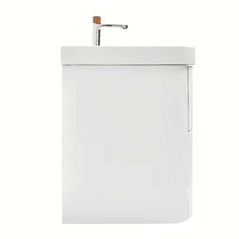 Viseća ormarić s umivaonikom SAT Fusion u mat bijeloj boji s dvije ladice