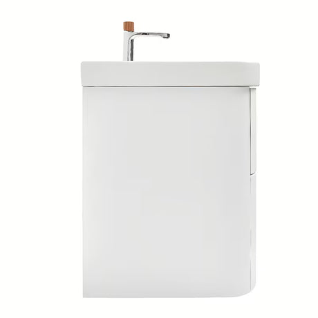 Viseća ormarić s umivaonikom SAT Fusion u mat bijeloj boji s dvije ladice