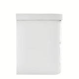 Viseća ormarić s umivaonikom SAT Fusion u mat bijeloj boji s obrubom u dekoru oraha i sjajnim bijelim umivaonikom