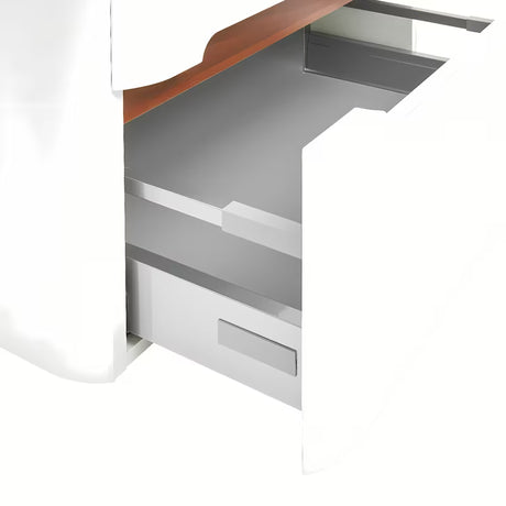 Viseća kupaonski ormarić SAT Fusion s keramičkim umivaonikom u mat bijeloj izvedbi