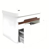 Viseća ormarić s keramičkim umivaonikom SAT Fusion u mat bijeloj izvedbi