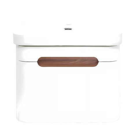 Viseća ormarić s keramičkim umivaonikom SAT Fusion u mat bijeloj izvedbi